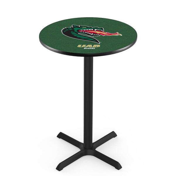 42" Blk Wrinkle UAB Pub Table, 36" dia. Top