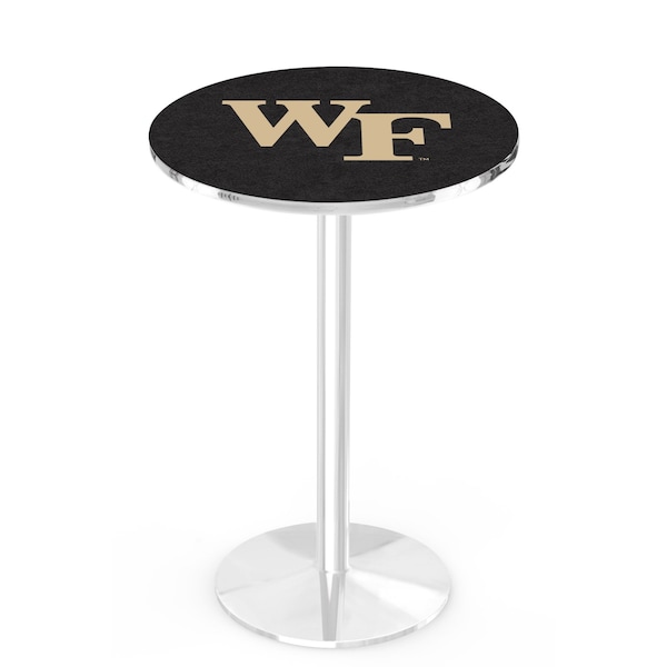 36" Chrome Wake Forest Pub Table, 36" dia. Top