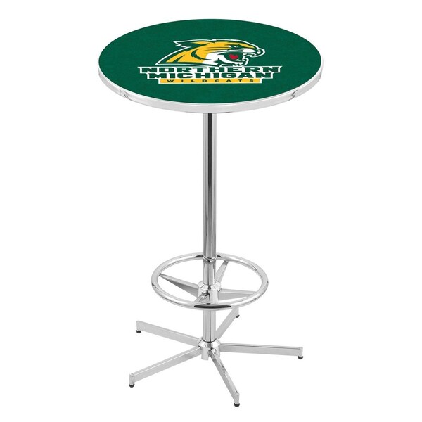42" Chrome Northern Michigan Pub Table, 36" dia. Top