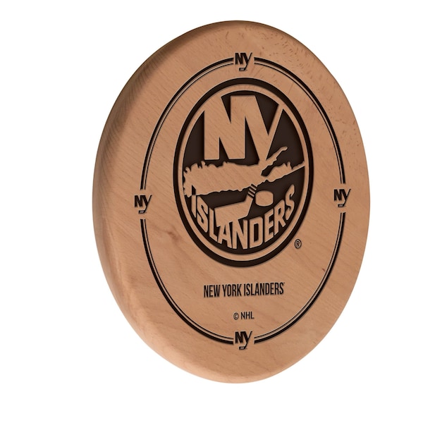 New York Islanders 13" Laser Engraved Solid Wood Sign