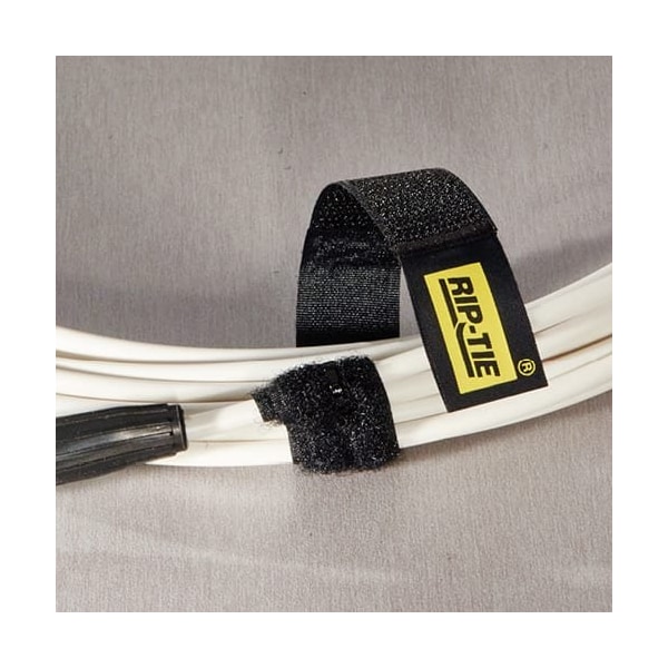 Cable Tie Strap, 6 in L, 3/4 in W, 1-1/2 in Max Bundle Dia., Black, Nylon Tie, 90 lb Strength, 100 PK