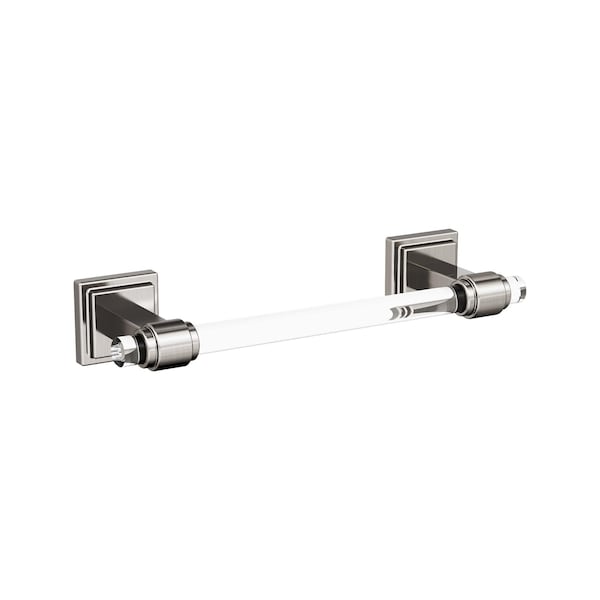 Glacio Clear/Brushed Nickel Contemporary 8 in. 203 mm Towel Bar