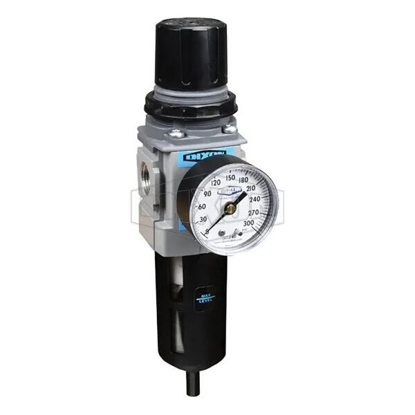 Wilkerson by Self-Relieving Compact Filter/Regulator with GC230 Gauge and Bowl Guard, Polycarbonate