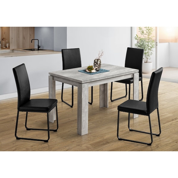 Dining Table, 48" Rectangular, Small, Kitchen, Dining Room, Laminate, Grey, Contemporary, Modern
