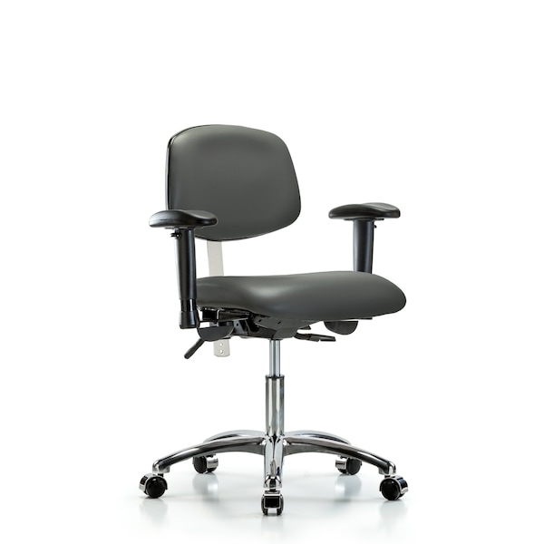 Vinyl Clean Room Chair, Adjustable Arms
