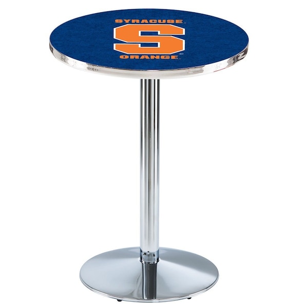 42" Chrome Syracuse Pub Table, 36" dia. Top