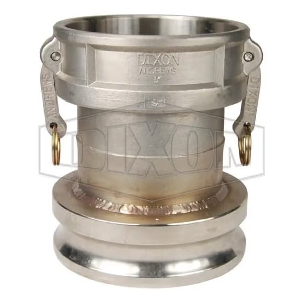 Type DA Cam and Groove Reducing Coupler, 6 x 5 in Nominal, Coupler x Adapter End Style, 316 SS