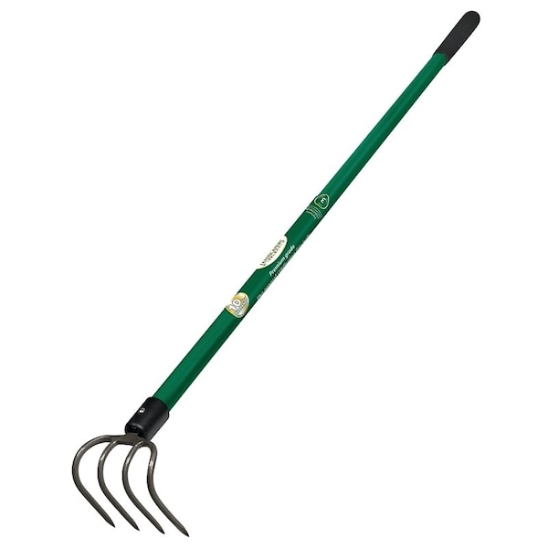 Garden Cultivator, 5 in L Tine, 4Tine, Ergonomic Handle
