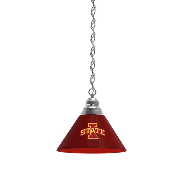 Iowa State Pendant Light, Chrome Fixture