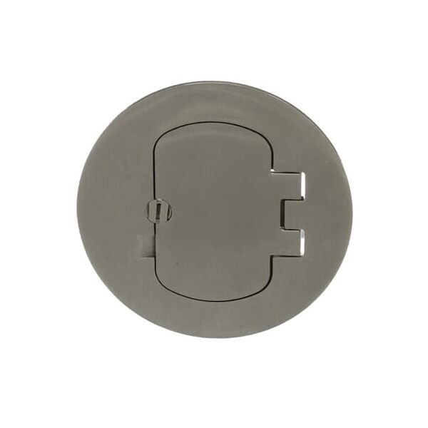 Electrical Box Cover, Round, Stainless Steel, GFCI, Duplex Cover