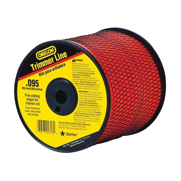 Trimmer Line, 0095 in Dia, 855 ft L, CoPolymer