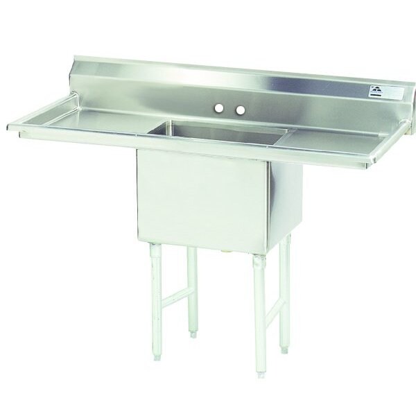 Fabricated Sink 1-compartment 24 in. right & left drainboards
