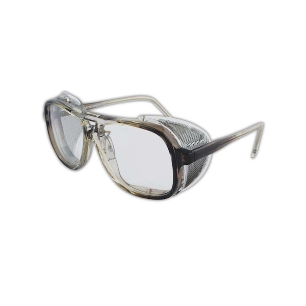 3M F6000 Series 53Mm Smoke Frame Clear Lens Safety Glasses, Standard, PR