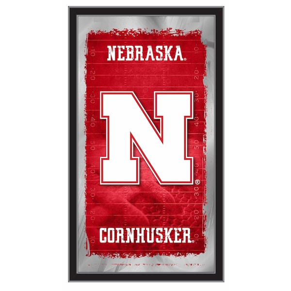 Nebraska 15" x 26" Football Mirror