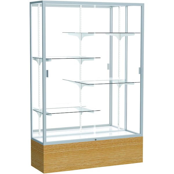 Floor Display Case 48x72x16, Mirror, Satin