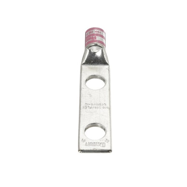 One-Hole Compression Lug, 1 to 2 in Stud, Standard Barrel, Copper, Pink