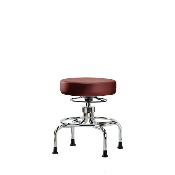 Vinyl Screw-Lift Stool, Med Bench, Glides, Borscht