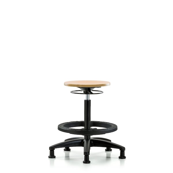 Bench Stool, Hi, Wood, BF, Glides