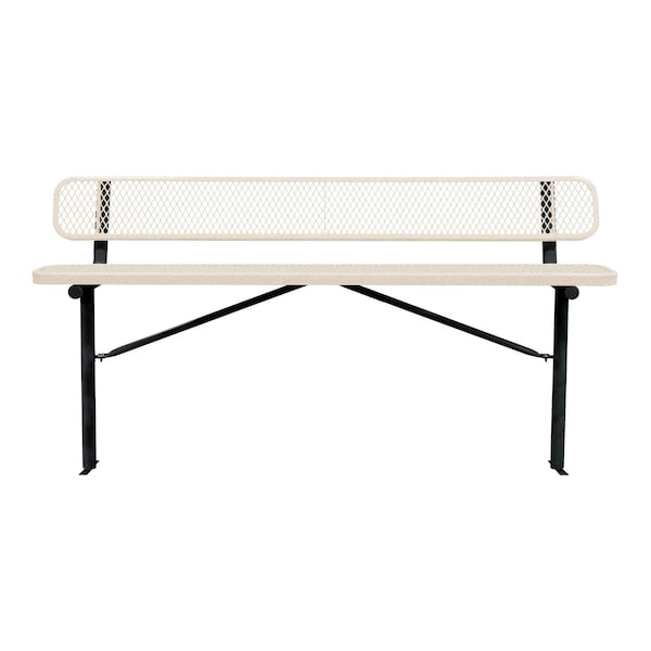 Bench/Back, Ingroud Mount, 8ft., Sandstone