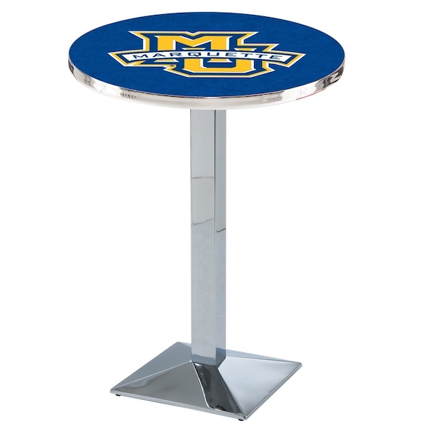 42" Chrome Marquette Pub Table, 36" dia. Top
