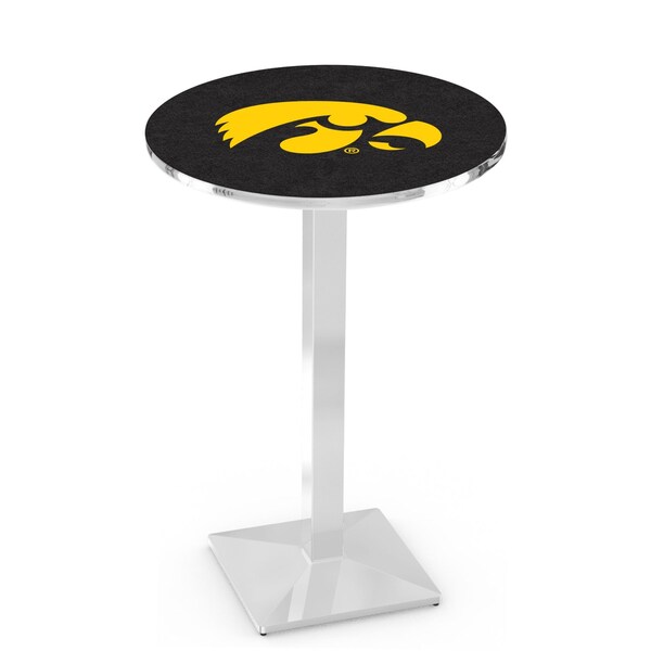 42" Chrome Iowa Pub Table, 36" dia. Top
