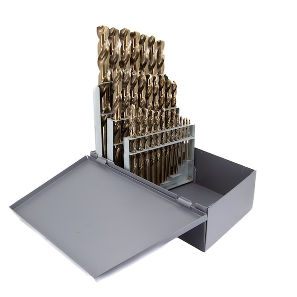 29 Piece Cobalt Jobber Length Drill Bit Set, 1/16" - 1/2", D/ACO Series