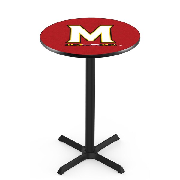 42" Blk Wrinkle Maryland Pub Table, 36" dia. Top