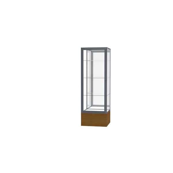 Floor Display Case 24x72x24, Mirror, Satin