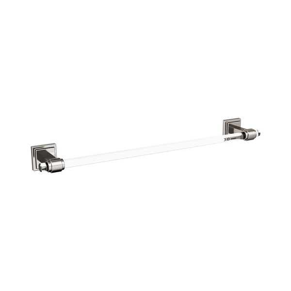 Glacio Clear/Brushed Nickel Contemporary 18 in 457 mm Towel Bar