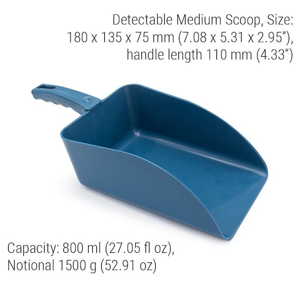 Scoop, 7.08 in L, Blue, PK5