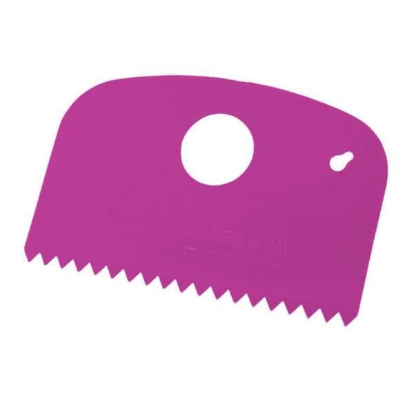 Detectable Scraper - Small Flexi Serrated Edge Pink