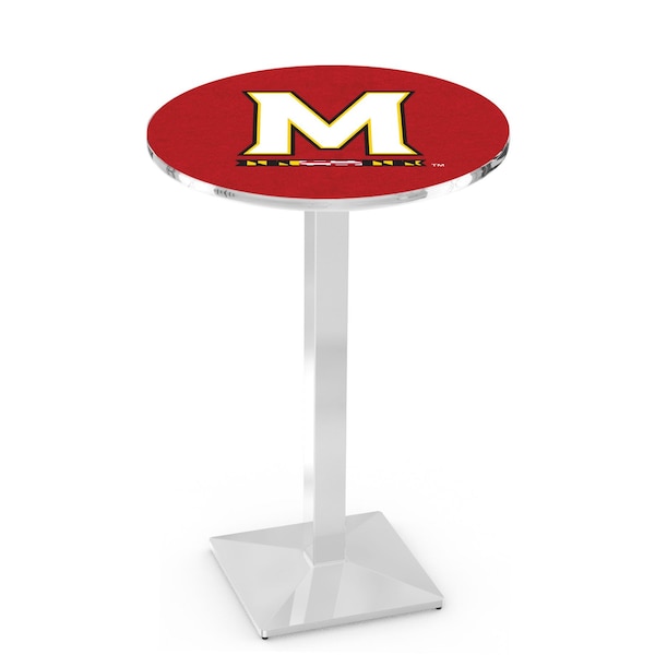 42" Chrome Maryland Pub Table, 36" dia. Top