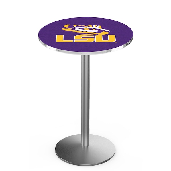 42" Stainless Steel Louisiana State Pub Table, 36" dia. Top