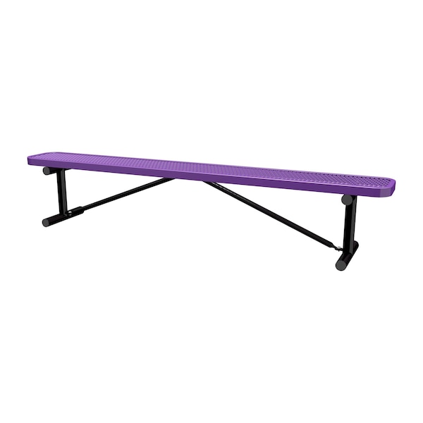 Portable, Bench w/o Back, 8ft., Purple