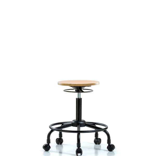 Bench Stool, Med, Wood, RT, Casters