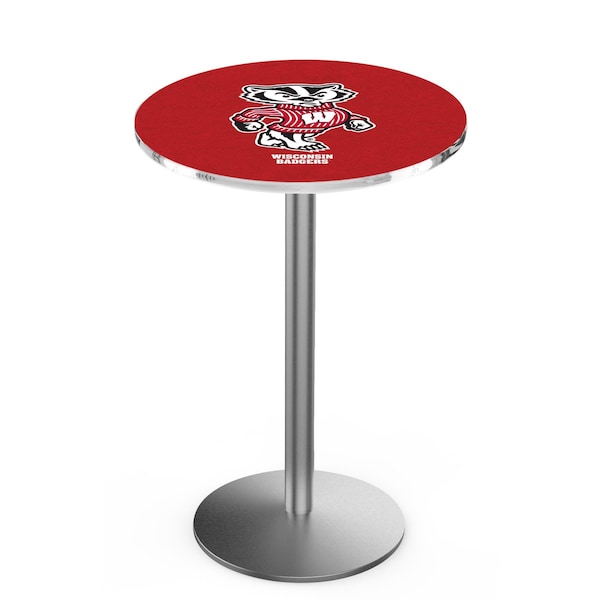 42" Stainless Steel Wisconsin "Badger" Pub Table, 36" dia. Top