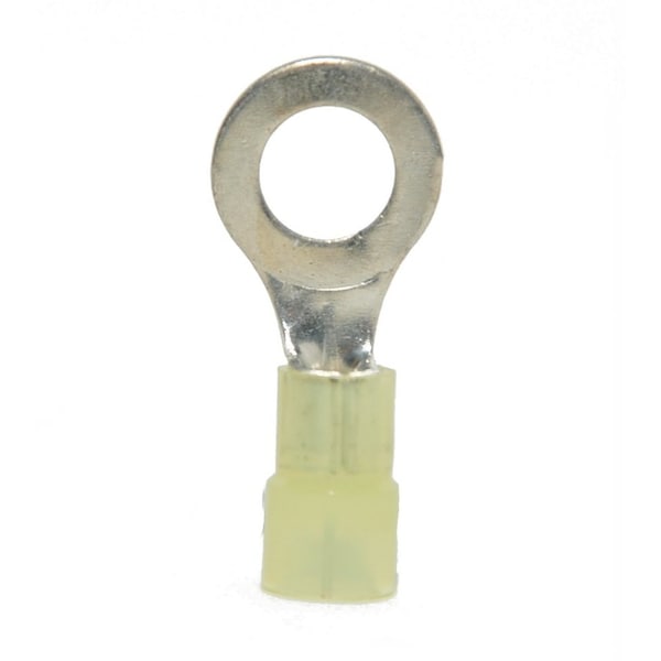 Ring Terminal, 5/16 in Stud Size, 10 AWG, 600 V, Nylon Insulated, 500 PK