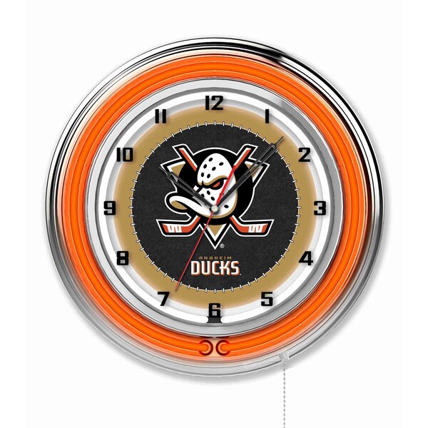 Anaheim Ducks Double Neon 19" Clock, NHL