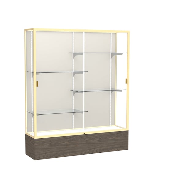 Floor Display Case 60x72x16, Plaque, Champange