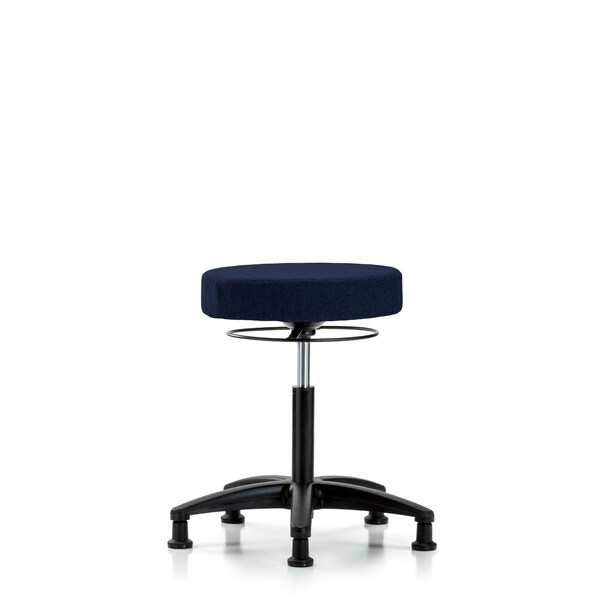 Bench Stool, Med, Fabric, Glides, Nav
