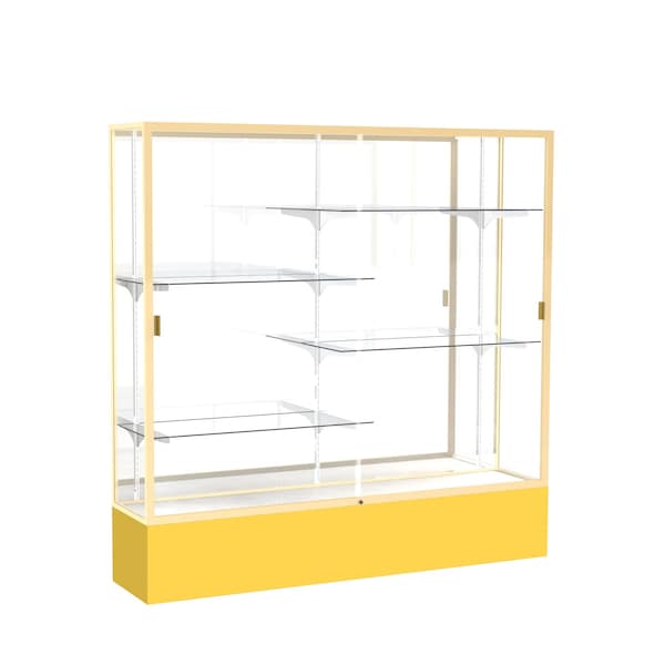 Spirit Floor Display Case 72x72x16, Mirror, Champange