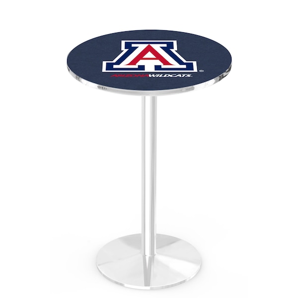 42" Chrome Arizona Pub Table, 36" dia. Top