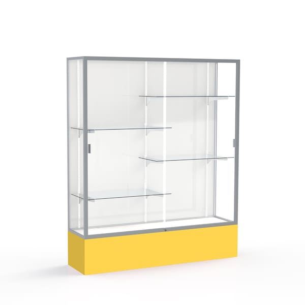 Spirit Floor Display Case 60x72x16, White, Satin