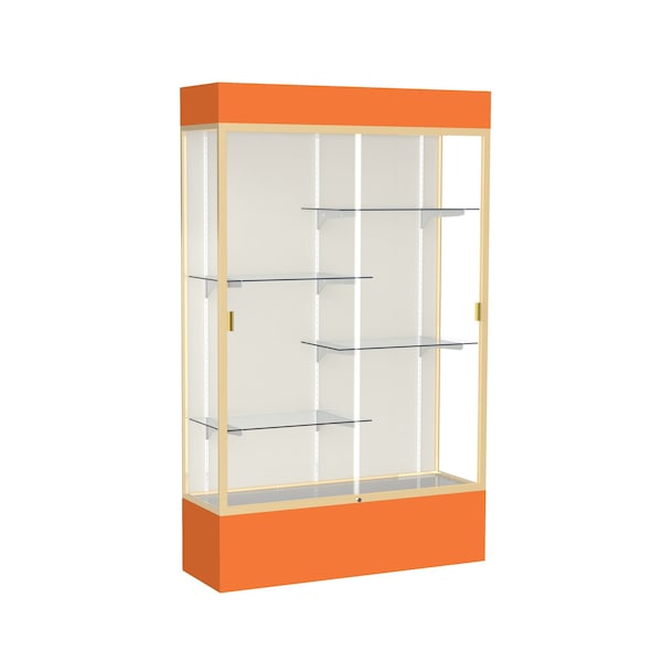 Lighted Floor Display Case 48x80x16, Plaque