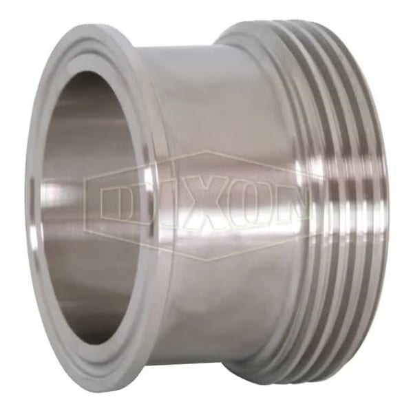 Clamp Adapter, 2 in, Clamp x Thread Beveled Seat, 304 SS, Domestic