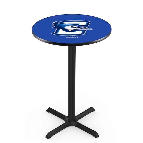 42" Blk Wrinkle Creighton Pub Table, 36" dia. Top