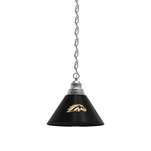 Western Michigan Pendant Light, Chrome Fixture