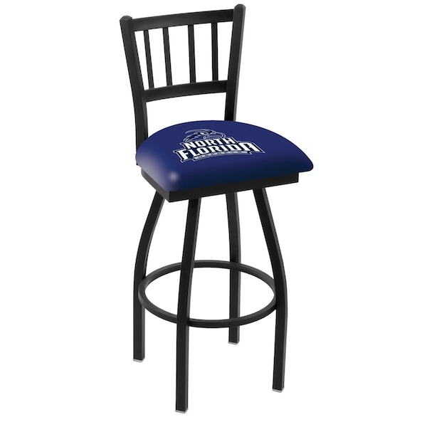 25" Blk Wrinkle North Florida Swivel Bar Stool, Jailhouse Back