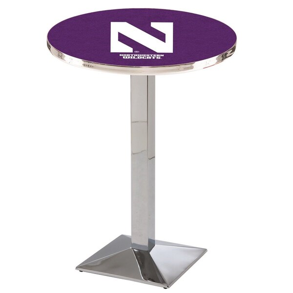 36" Chrome Northwestern Pub Table, 36" dia. Top