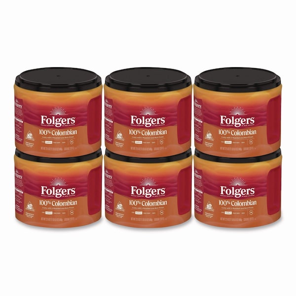 Coffee, Columbian, Canister, 22.6 oz, 6 PK